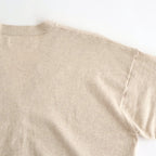 14GG 2PLY PLAIN STITCH COTTON/WOOL/CASHMERE V-NECK CARDIGAN #8100 NATURAL [GNSL25531]
