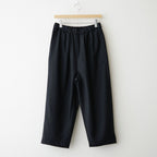 WOOL SERGE 2TUCK TAPERED EASY PANTS #9900 BLACK [GNMDS2501WS]