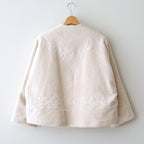 幻の花 Embroidery cocoon jacket #milk [TLF-126-jk001-nc]