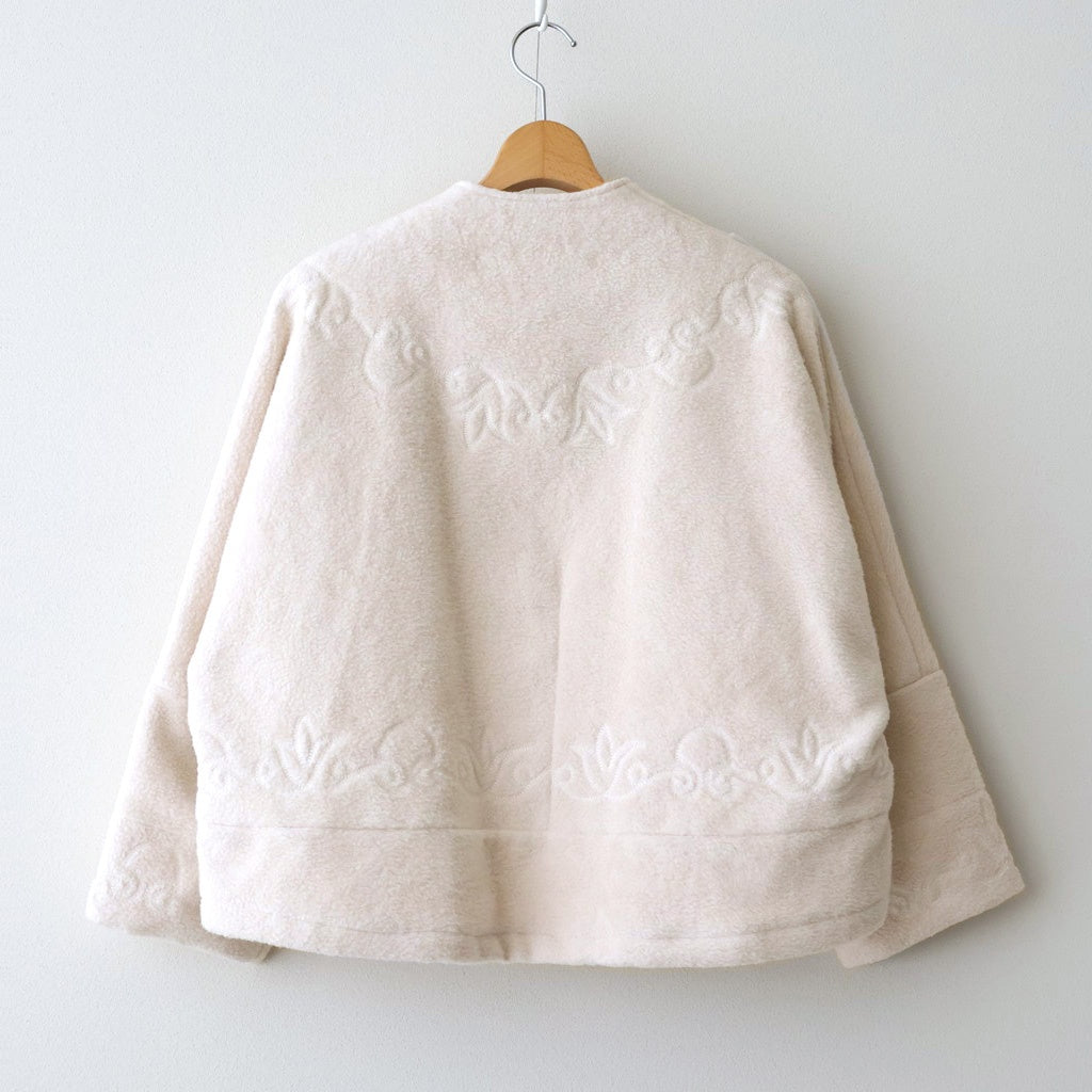 幻の花 Embroidery cocoon jacket #milk [TLF-126-jk001-nc]