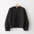 stretch superkid mohair crew-neck P/O #dark brown [WVFL-UW114]
