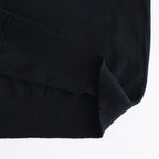 14GG 2PLY PLAIN STITCH COTTON/WOOL/CASHMERE V-NECK CARDIGAN #9900 BLACK [GNSL25531]