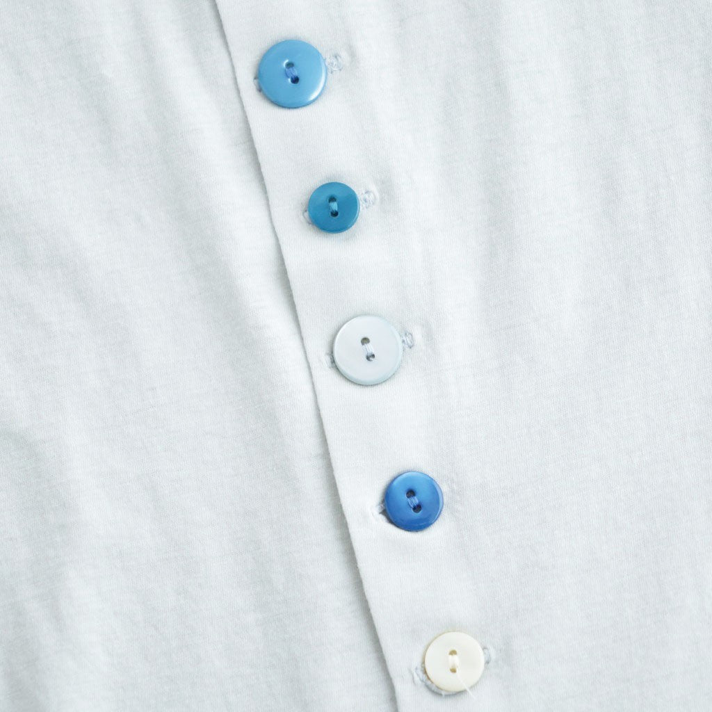 DROP CANDY BUTTON LONG SLEEVE T #Light Blue [no.8193]
