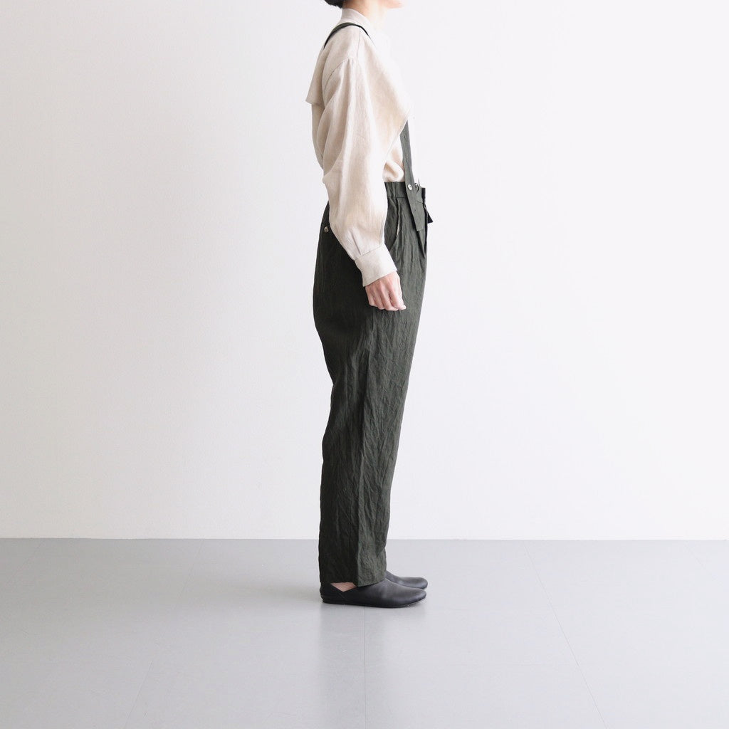 季節の夜 Poet suspender trousers #Moss green [TLF-225-pa003-Ldb]