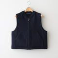 【 LONDON TRADITION × UNFIL 】wool blend double face zip-up vest #navy [WVFL-UW133]