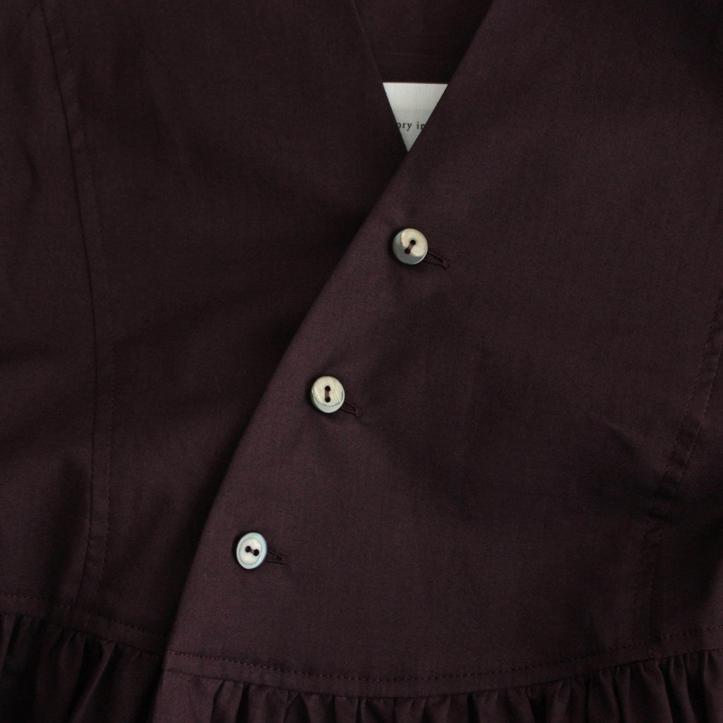 静寂の欠片 Funnel neck shirt dress #burgundy [TLF-125-op001-la]