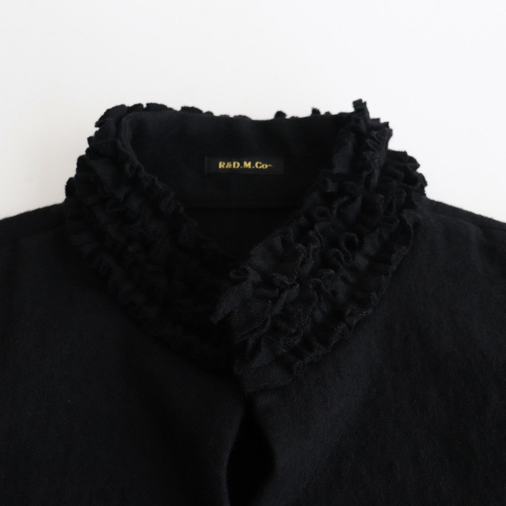 FRILL DECORATION JACKET #Black × Black [no.7129]