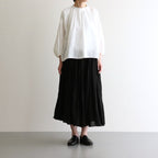 LINEN HEMP SMOCK BLOUSE #Off White [no.7421]