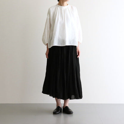 LINEN HEMP SMOCK BLOUSE #Off White [no.7421]