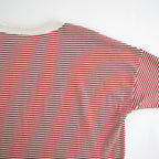 BORDER DROP SHOULDER SHIRT #Red × Off White [no.8362]