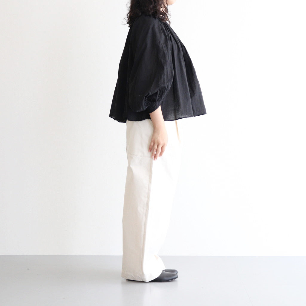GARMENT DYE LAWN GATHER SMOCK #Black [no.7520]