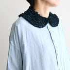 G.D COTTON SILK FRILL COLLAR #Navy [no.7369]