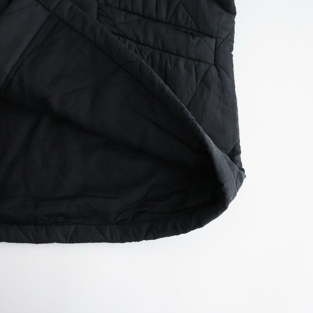 BANGALORE SILK PLAIN PADDED C-NECK SHORT COAT #9900 BLACK [NMDS26551]