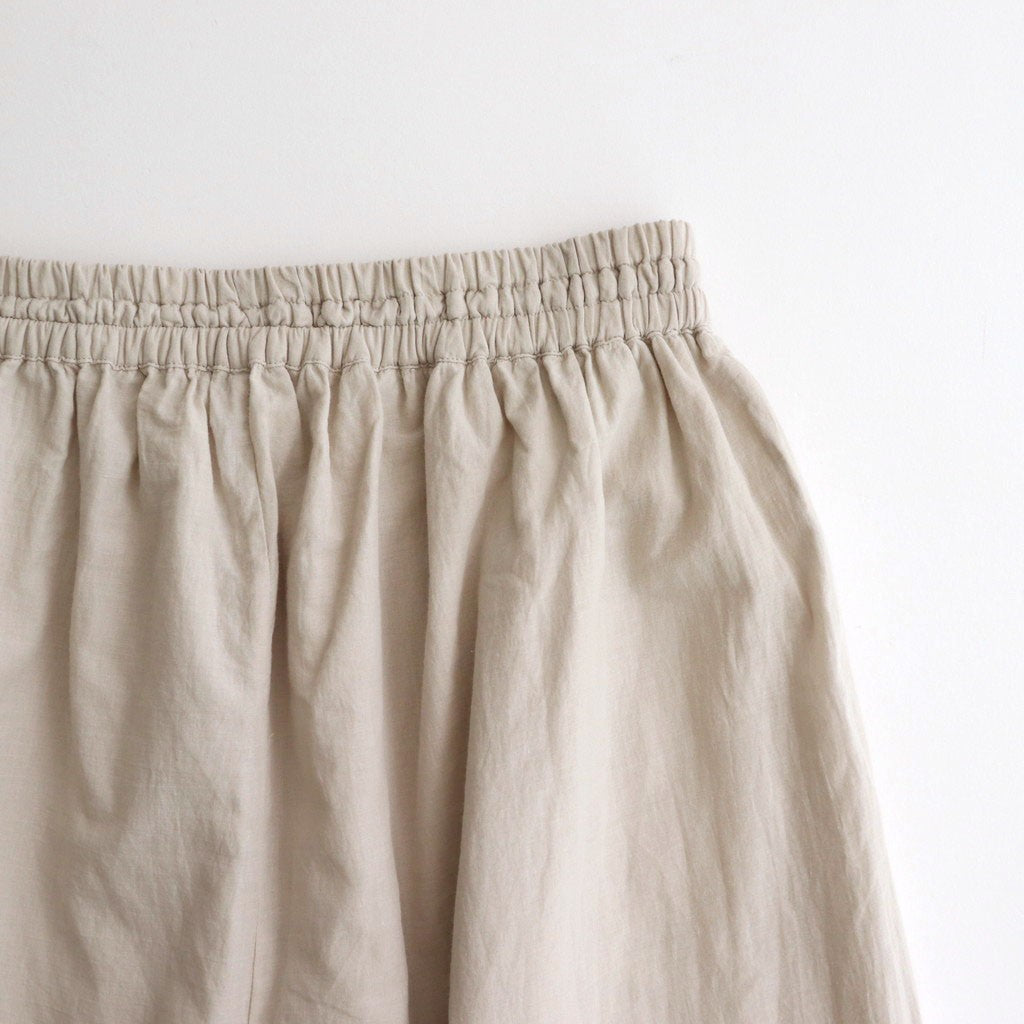80s VOILE PLAIN WITH CUT WORK LACE EASY PANTS #8200 LT.BEIGE [INSL23224]