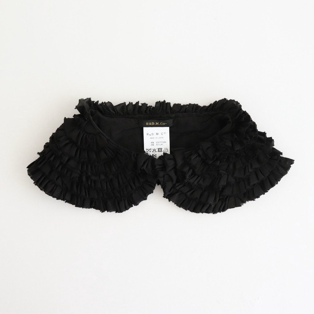 G.D COTTON SILK FRILL COLLAR #Black [no.7369]