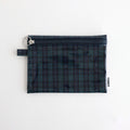 FLAT POUCH MEDIUM #CHECK NAVY [TMB-2565H]