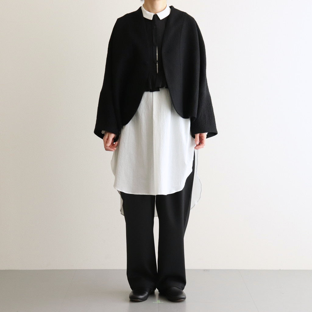 薄氷の汀 Tucked kraplap vest #black [TLF-125-ac001-tp]