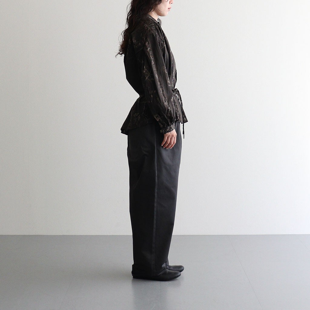 偶然の影：ブラウス #dark brown×beige [13261-09107]