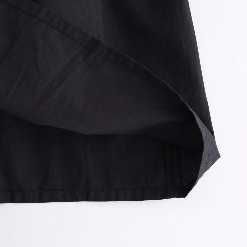 40s POPLIN PLAIN FRILL COLLAR SHIRT #9900 BLACK [NSL25542]