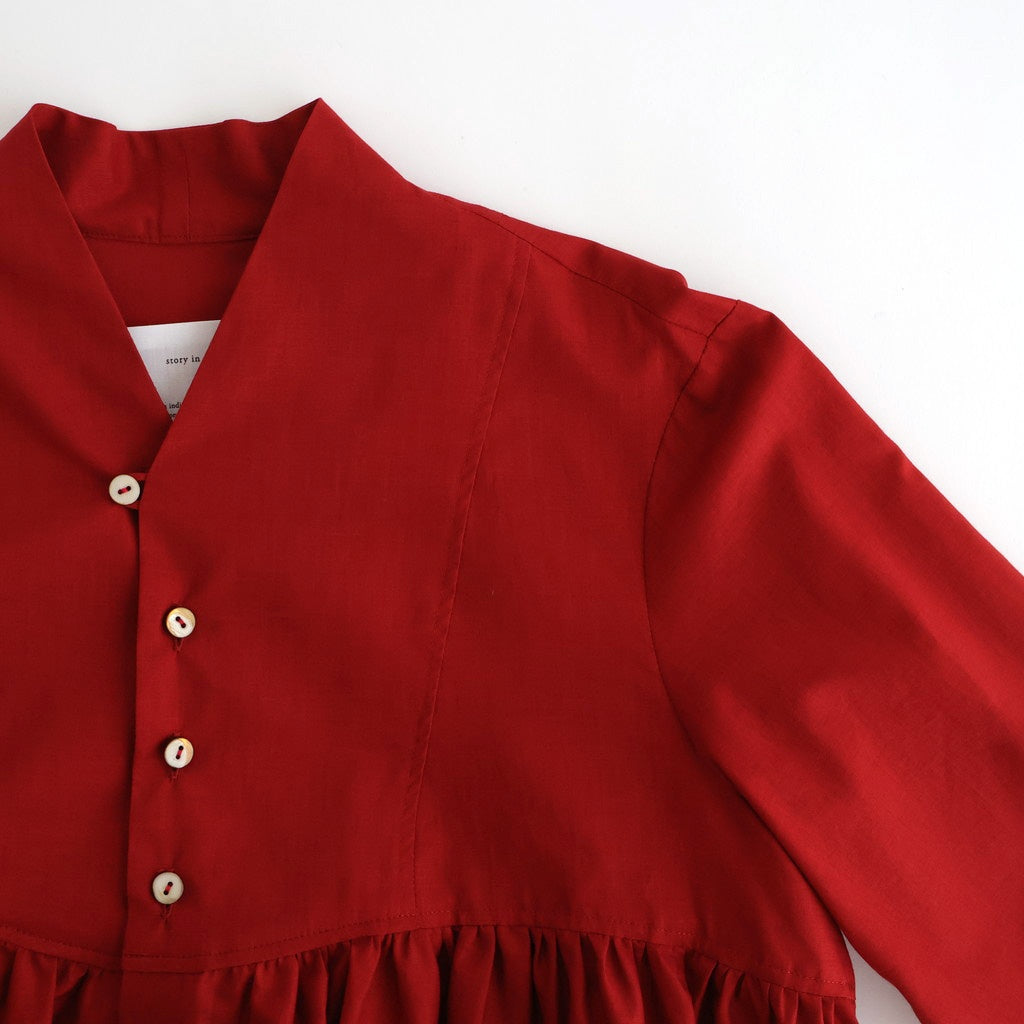 静寂の欠片 Funnel neck shirt #Agate red [TLF-126-sh003-la]