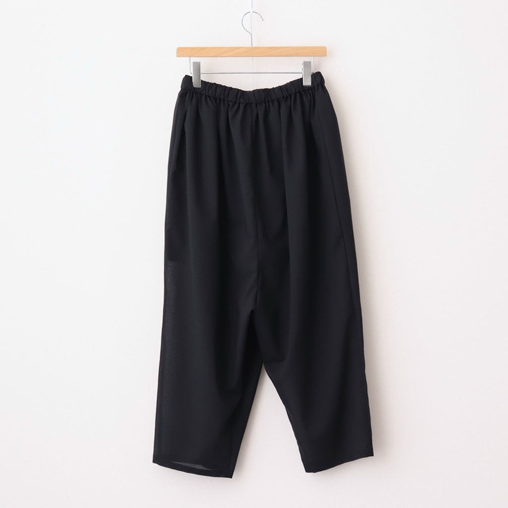 輝かしい影 Elastic waist wrap pants #Black [TLF-225-pa004-em]
