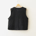 幻の花 Embroidery vest #black [TLF-126-ve003-nc]