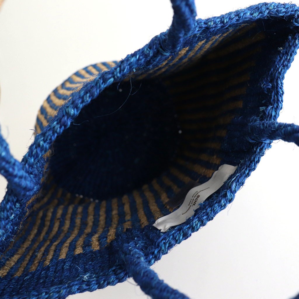 STRIPE SISAL BAG #3781 BLUE / NATURAL [ANSL2501]
