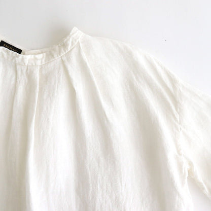 LINEN HEMP SMOCK BLOUSE #Off White [no.7421]