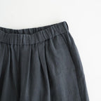 40s FRENCH LINEN DYED CANVAS 2TUCK WIDE EASY PANTS #9800 CHARCOAL [GNMDS2502FL]