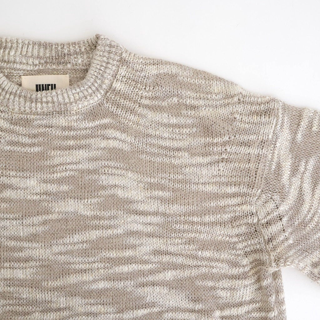 linen & silk melange slub yarn P/O #cream melange [WXSP-UW101]