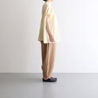 静寂の欠片 half sleeve back open blouse #Pale yellow [TLF-225-sh008-la]
