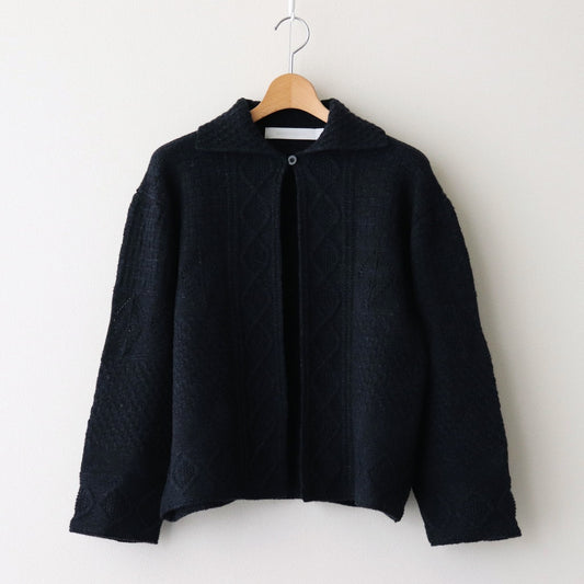 Sankayo cable knit jacket #Navy [242806]