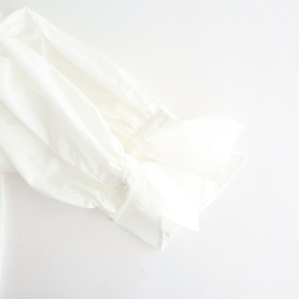 静寂の⽋⽚ Gathered half-placket blouse #white [TLF-226-SH010-la]