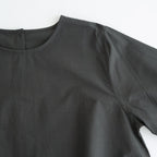 40s POPLIN PLAIN HEM FRILL BACK OPENING SMOCK #9700 GREY [NSL25543]