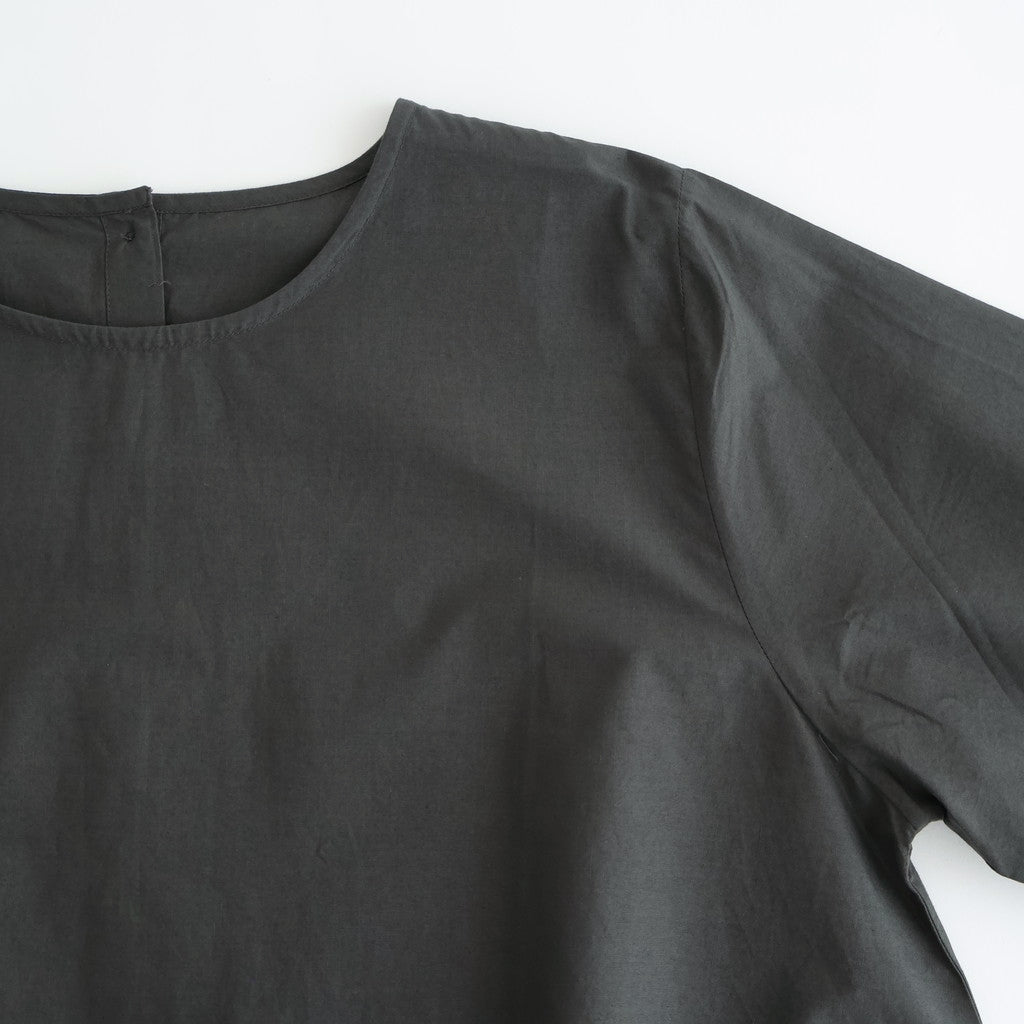 40s POPLIN PLAIN HEM FRILL BACK OPENING SMOCK #9700 GREY [NSL25543]