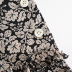 WILD BERRY FRILL DECORATION BUTTON BIB #Flax [no.7757]