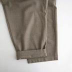 WOOL SERGE 2TUCK TAPERED EASY PANTS #8300 BEIGE [GNMDS2501WS]
