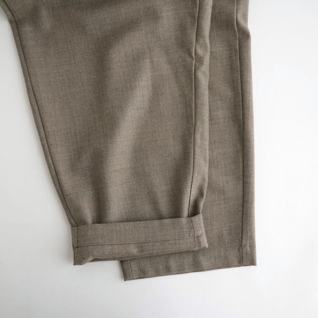 WOOL SERGE 2TUCK TAPERED EASY PANTS #8300 BEIGE [GNMDS2501WS]