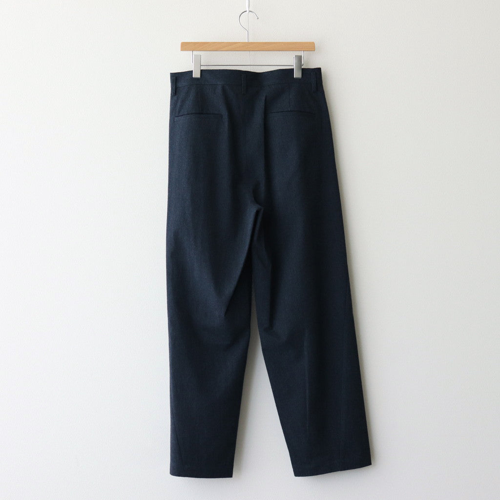 FLAVOR Wool-Like Twill Tuck Pants #Navy [TS230PT082]