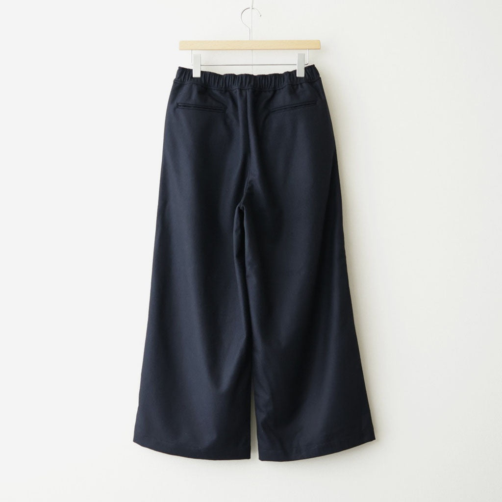 WOOL FLANNEL EASY WIDE PANTS #3900 NAVY [GNMDS2052WF]