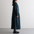 一瞬の花：Gathered dress #abyssal blue [11261-10111]