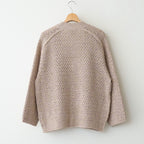 double honeycomb mesh-knit buttonless C/D #sand beige mix [WXSP-UW112]