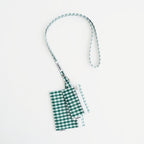 FLAT POUCH MINI #GINGHAM GREEN [TMB-2352A]