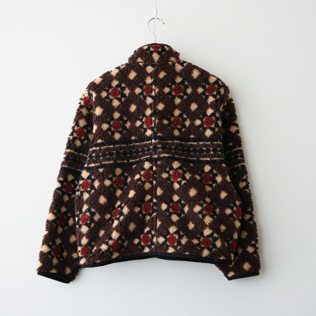 Station floor pattern blouson #Brown [262809]