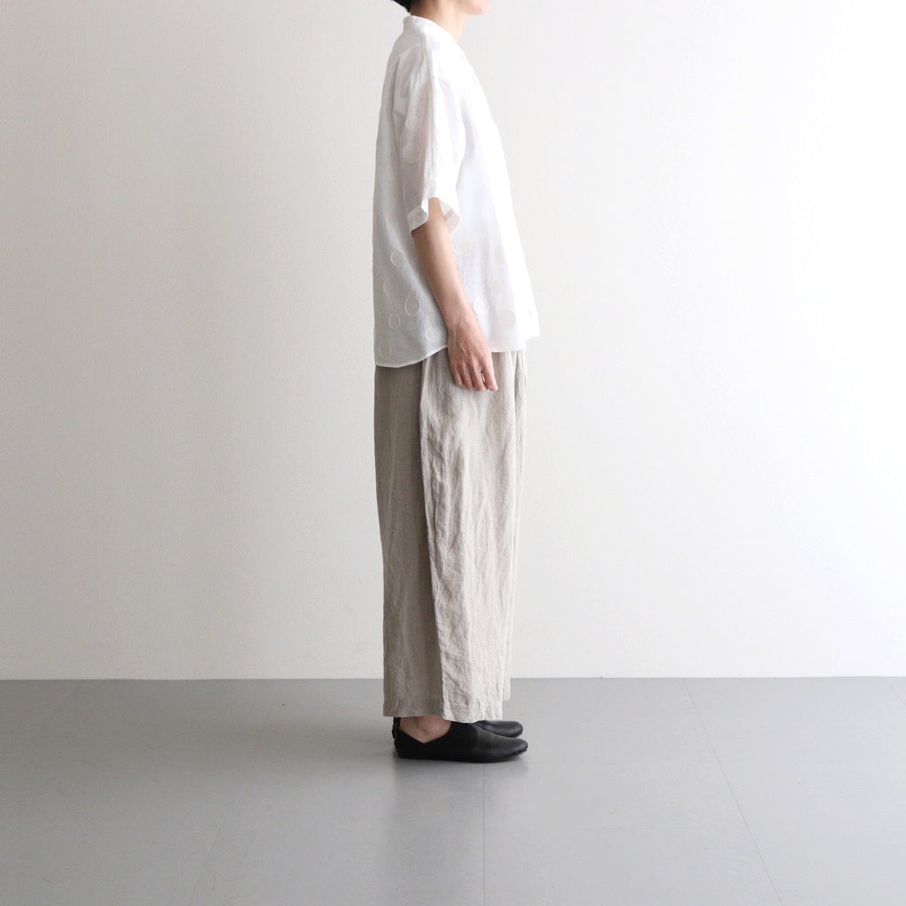 コットンリネンドットジャカードシャツ #シロドット [US242SH024]