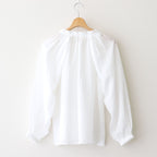 ラミーコットンローン ボウタイブラウス #WHITE [241784]