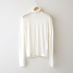 cashmere & supima cotton gauze jersey turtle-neck Tee #off white [WXFL-UW104]