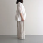 80s VOILE PLAIN WITH CUT WORK LACE EASY PANTS #8200 LT.BEIGE [INSL23224]