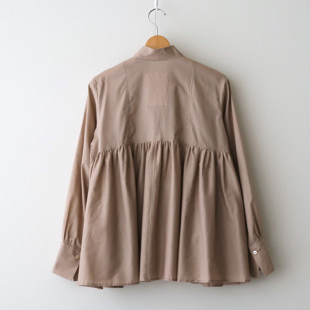 静寂の欠片 Funnel neck shirt #beige [TLF-126-sh003-la]