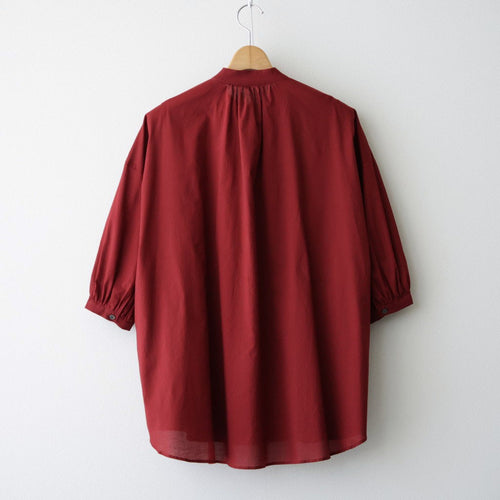 沈黙の音色 Flared blouse #Bordeaux [26F-SH001-CL]